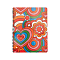 Eccolo Lena + Liam Back To School Notebook, 8-1/2" x 11", 1 Subject, College Rule, 80 Sheets, Groovy Hearts 1 thumbnail image