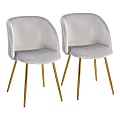 LumiSource Fran Dining Chairs, Gold/Silver, Set Of 2 Chairs 1 thumbnail image