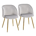 LumiSource Fran Dining Chairs, Gold/Silver, Set Of 2 Chairs