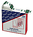 Pendaflex Color Coded Label - Alphabet - 1 1/4" Width x 1" Length - Rectangle - Dark Green - 500 / Roll - 1 / Box 1 thumbnail image