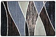 Flagship Carpets Printed Rug, 4'H x 6'W, Waterford Blue