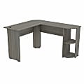 Inval Merlin 48"W L-Shaped Corner Desk, Smoke Oak 1 thumbnail image