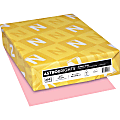 Astrobrights® Multi-Use Card Stock, Bubble Gum Pink, Letter (8.5" x 11"), 65 lb, Pack Of 250 1 thumbnail image
