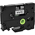 Brother HGES2115PK Black on White Extra-Strength Adhesive Label Tape - x 15/64" Width - Thermal Transfer - White - 5 Pack - HGES2115PK 1 thumbnail image