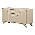 South Shore Helsy 47-3/4"W x 18-1/2"D Lateral 2-Drawer File Cabinet Credenza, Soft Elm