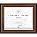 DAX Prestige Document Frame - 13.12" x 10.62" Frame Size - Holds 11" x 8.50" Insert - Desktop - Vertical, Horizontal - Easel Back - 1 Each - Glass - Black, Walnut 1 thumbnail image
