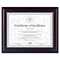 DAX Prestige Document Frame - 13.12" x 10.62" Frame Size - Holds 11" x 8.50" Insert - Desktop - Vertical, Horizontal - Easel Back, Hanger - 1 Each - Glass - Rosewood 1 thumbnail image