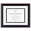 DAX Prestige Inner Border Document Frames - 16.25" x 13.25" Frame Size - Holds 11" x 8.50" Insert - Desktop - Vertical, Horizontal - Easel Back - 1 Each - Rosewood 1 thumbnail image