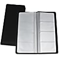 Lorell Business Card Storage Holder, 0.8"H x 4.4"W x 9"D, Vinyl, Plastic, Black, Clear 1 thumbnail image