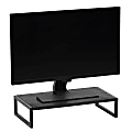 Realspace® Acadia Wood/Metal Monitor Stand, 4-1/2"H x 21-1/2"W x 10"D, Black 1 thumbnail image