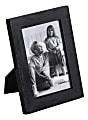 Realspace® Acadia Wood Picture Frame, 5-3/4" x 7-3/4", Matted For 4" x 6", Black