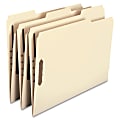 Smead® 2-Ply Manila Folders With Fasteners, Letter Size, 100% Recycled, Manila, Box Of 50