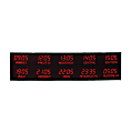 BRG Precision Products 6610L World Time Zone LED Digital Clock, 10 Zones, 8 1/4"H x 99 1/4"W x 2 1/4"D, Black 1 thumbnail image