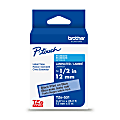 Brother P-Touch TZe531, Laminated, ~1/2in x 26.2ft (12mm x 8m), Black on Blue Label Tape 1 thumbnail image