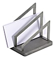 Realspace® Orix Wood/Metal Letter Sorter, 7"H x 7"W x 5"D, Gray/Nickel 1 thumbnail image