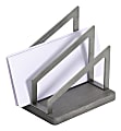 Realspace® Orix Wood/Metal Letter Sorter, 7"H x 7"W x 5"D, Gray/Nickel