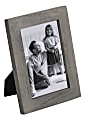 Realspace® Orix Wood Picture Frame, 5-3/4" x 7-3/4", Matted For 4" x 6", Gray