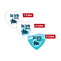Custom 1, 2 Or 3 Color Printed Labels/Stickers, Heart Shape, 2" x 2", Box Of 250 1 thumbnail image