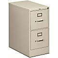 HON® 510 25"D Vertical 2-Drawer File Cabinet, Light Gray