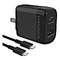 HyperGear SpeedBoost 25W PD Dual-Output USB-C Wall Charger Kit For Android, Black, HPL15626 1 thumbnail image