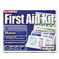 First Aid Only All-Purpose First Aid Kit, 1/2"H x 3-3/4"W x 4-3/4"D, Blue/White