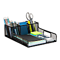 Mind Reader Utensil Napkin & Plate Holder, Silverware Organizer, 5-1/2”H x 14-3/4”W x 11-1/2”D, Black 1 thumbnail image