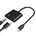 Naztech USB-C to 3.5 mm Audio Plus Charge Adapter, Black, 15163