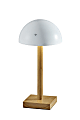 Adesso Nash LED Cordless Table Lamp, White/Natural Wood 1 thumbnail image