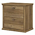 Bush Furniture Yorktown 20"D Lateral 2-Drawer File Cabinet, Reclaimed Pine, Delivery