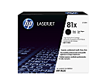 HP 81X Black High Yield Toner Cartridge, CF281X