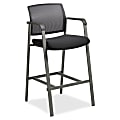 Lorell® Mesh Back Stackable Guest Stool, Black/Gray 1 thumbnail image