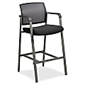 Lorell® Mesh Back Stackable Guest Stool, Black/Gray