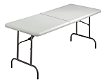 Iceberg IndestrucTable TOO Bifold Table - Rectangle Top - Adjustable - 72" Table Top x 30" Table Topx 2" Table Top Thickness - 65463 1 thumbnail image