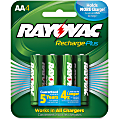 Rayovac Recharge Plus NiMH AA Batteries, Pack Of 4
