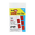 Redi-Tag® Standard Size Page Flags, 1" x 1 11/16", Red, Pack Of 50