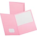 Oxford™ Twin-Pocket Portfolios, 8 1/2" x 11", Pink, Pack Of 25