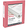 Office Depot® Durable View Binder, 1-1/2" Round Rings (275 Sheet Capacity), Coral, 1 Binder 1 thumbnail image