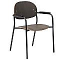 KFI Studios Tioga Guest Chair With Arms, Dark Chestnut/Black