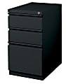 WorkPro® 23"D Vertical 3-Drawer Mobile Pedestal File Cabinet, Black