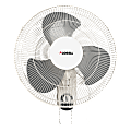 Lorell® 16" 3-Speed Wall Mount Fan With Pull Chain, White