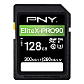 PNY EliteX-PRO90 Class 10 U3 V90 UHS-II SDXC Flash Memory Card, 128GB 1 thumbnail image