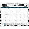 AT-A-GLANCE® Madrid Monthly Wall Calendar, 15" x 12", 30% Recycled, January to December 2018 (PM93-707-18)