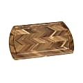 Lipper Acacia Herringbone Cutting Board, 1”H x 18”W x 12-2/10”D, Brown 1 thumbnail image