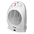 Optimus 1500-Watt Portable Oscillating Fan Heater With Thermostat, 10-1/16"H x 7-1/4"W, White