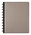 TUL® Discbound Notebook With Debossed Leather Cover, Letter Size, Narrow Ruled, 60 Sheets, Gray 1 thumbnail image