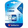 Verbatim® Class 10 Secure Digital High Capacity (SDHC™) Memory Card, 16GB 1 thumbnail image