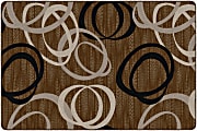 Flagship Carpets Printed Rug, Duo, 6'H x 9'W, Chocolate