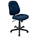 RS To•Go™ Matrix Armless Task Chair, 40 1/4"H x 24 3/4"W x 28 1/4"D, Navy Frame, Black Fabric
