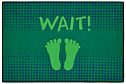 Carpets for Kids® KID$Value Rugs™ Stand And Wait Activity Rug, 3' x 4 1/2' , Green