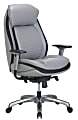Shaquille O'Neal™ Zethus Ergonomic Bonded Leather High-Back Executive Chair, Gray/Silver 1 thumbnail image